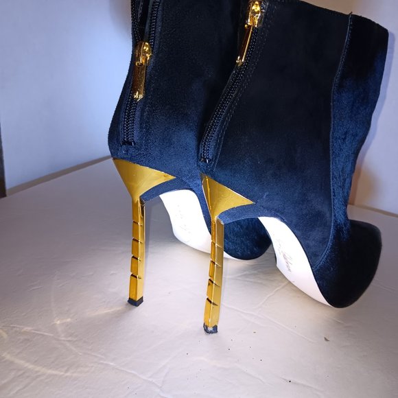 Sam Edelman BlK Suede/Fur front bootie sz:8.5M - Picture 3 of 9